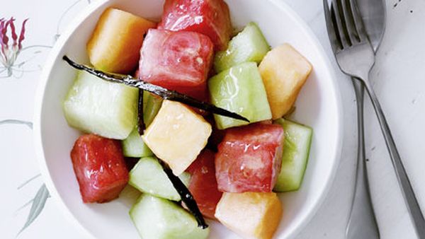 Melon, honey and ginger salad