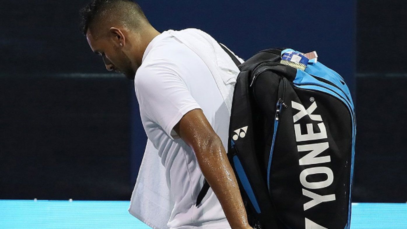 Nick Kyrgios booed by crowd after retiring hurt during Atlanta Open quarter-final