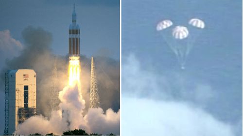 Orion splashes down after successful test flight