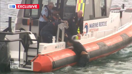 WA water police rescued a man that had fallen out of his dingy during what was a routine rescue exercise. 