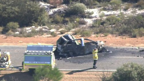 Two people in the car died at the scene. (9NEWS)