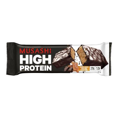 Musashi High Protein Bar Dark Chocolate Salted Caramel, 90g