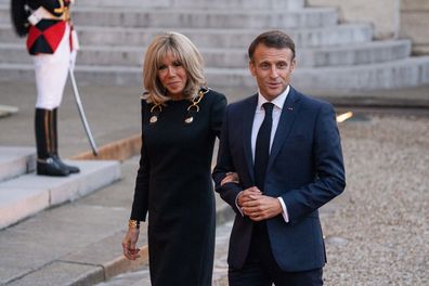 Emmanuel Macron, France's president, right, and Brigitte Macron
