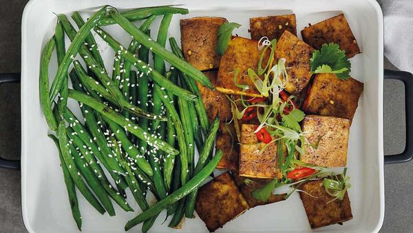 Five spiced baked tofu