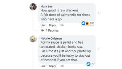 Comments on ScoMo's chicken curry