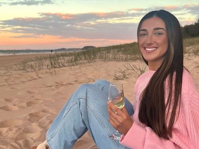 Maisie Clarke at the beach.