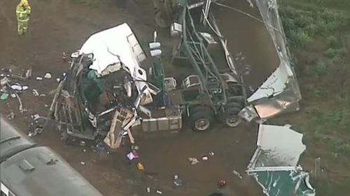 A witness said the crash "felt like an earthquake". (9NEWS)