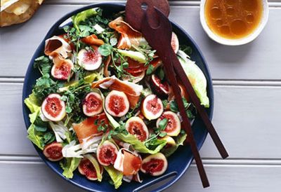 Fig, prosciutto, pear and witlof salad