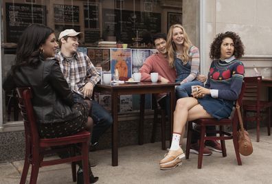 Amanda Fletcher (Chrissie Fit), Kyle Campbell (Kyle Allen), Solomon Chau (Harry Shum Jr), Jenn Carter (Jessica Rothe) and Megan Denhoff (Marielle Scott) in All My Life, directed by Marc Meyers.