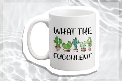What the Fucculent Cactus White Mug