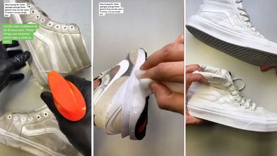 TikTok dry cleaner washing machine shoe cleaning hack