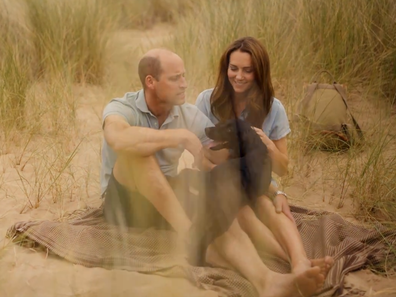Prince and Princess of Wales in family video