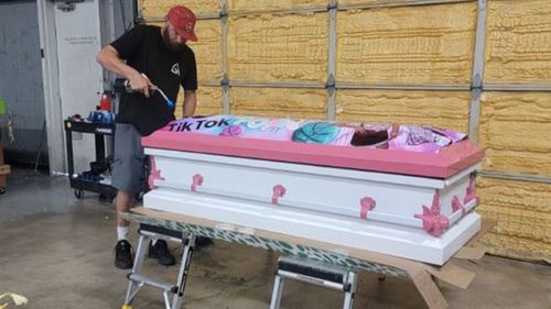 custom caskets for Uvalde school shooting victims