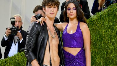 NEW YORK, NEW YORK - SEPTEMBER 13: Shawn Mendes and  Camila Cabello attend The 2021 Met Gala Celebrating In America: A Lexicon Of Fashion at Metropolitan Museum of Art on September 13, 2021 in New York City. (Photo by Jeff Kravitz/FilmMagic)
