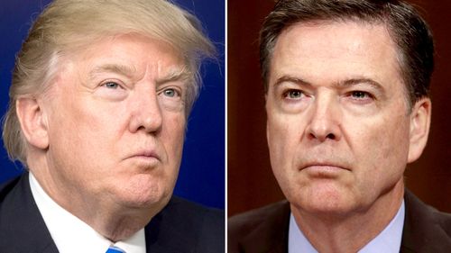 President Donald Trump (left) and former FBI director James Comey. (AAP)