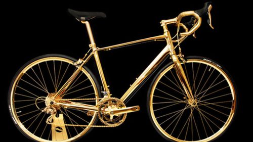 A gold-plated bike is also up for sale. (Goldgenie)