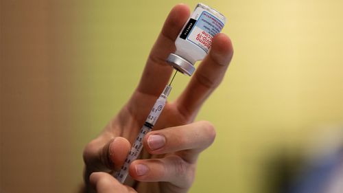 A dose of a Moderna COVID-19 vaccine.