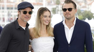 Brad Pitt, Margot Robbie and Leonardo DiCaprio promoting Once Upon a Time in Hollywood at Cannes
