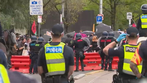 Police are hoping to avoid violent scenes witnessed at a similar protest and counter-protest on October 19.