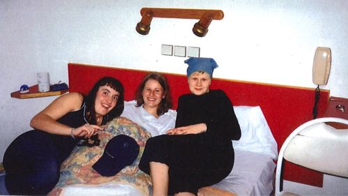 Paulina Sypko (left) and Eva Lipinska (right) with a friend