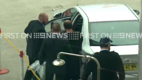 Marcus Stanford arrives at Sydney Airport. (9NEWS)