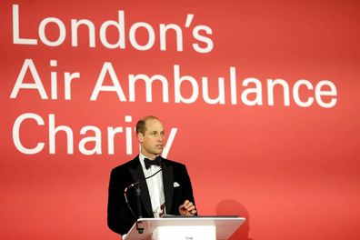 Prince William speaking to London's Air Ambulance Charity 2024