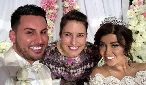 Auburn deputy mayor Salim Mehajer and his wife Aysha pose for a photo with Australian singer Missy Higgins. (Source: Facebook)