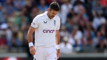 James Anderson during the first Ashes Test against Australia.