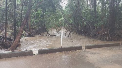 Flash flooding beginning in Far North Queensland.