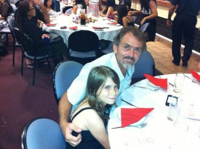 Chloe Karis with her dad when she was young.