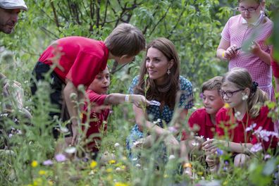 The Duchess engaged with the children during various activities.