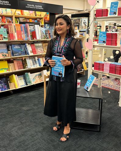 Saman Shad with her book, The Sex Lives of Married Women
