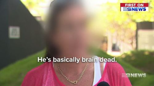 The mother says her son is "brain dead" from nang use. (9NEWS)