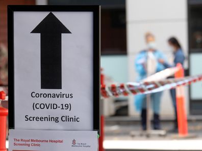 Coronavirus clinic in Melbourne.