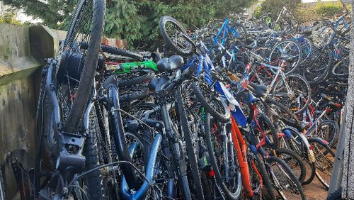 Officers now have the hard task of identifying the owners of the bikes.