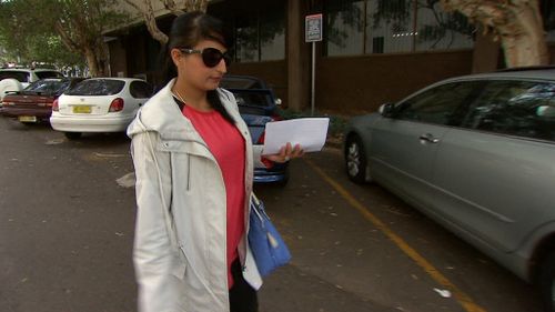 Mahassen Issa outside Bankstown Local Court today. (9NEWS)