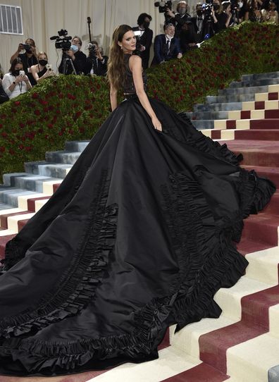 Kendall Jenner attends The Metropolitan Museum of Art's Costume Institute benefit gala celebrating the opening of the "In America: An Anthology of Fashion" exhibition on Monday, May 2, 2022, in New York. (Photo by Evan Agostini/Invision/AP)