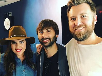 Dave Haywood, Hillary Scott, and Charles Kelley of Lady Antebellum 