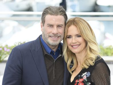 John Travolta and Kelly Preston at the 71st annual Cannes Film Festival at Palais des Festivals on May 15, 2018 in Cannes, France.
