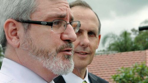 Potential senator Andrew Bartlett with former Greens leader Bob Brown. (AAP)