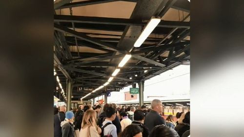 Commuters are being forced to switch trains at Central station because of the emergency track work.