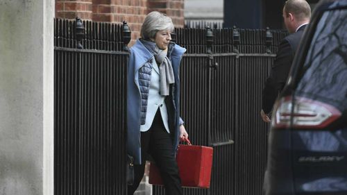 Prime Minister Theresa May in Downing Street, London.