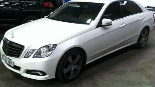 Raphael Joseph's white E350 Mercedes. Mr Joseph was last seen getting into a car with at least two men in the city's western suburbs and is believed to have been kidnapped. (AAP)