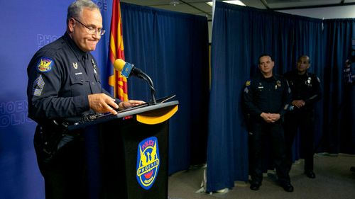 Phoenix Police Sergeant Tommy Thompson speaks about the woman in the vegetative state that became pregnant and gave birth at Hacienda HealthCare in Phoenix.