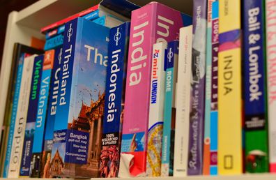 Collection of travel guide books 