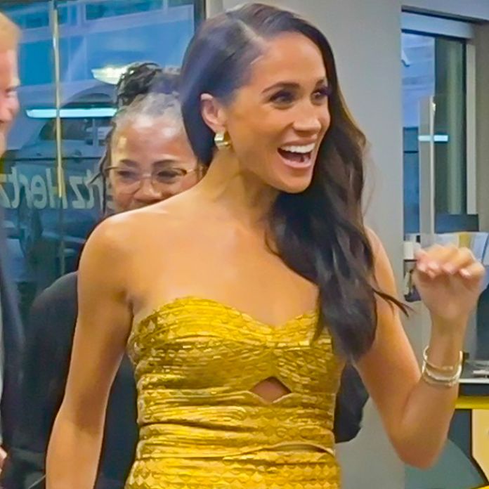 Meghan, Duchess of Sussex, attends Women in Vision Awards in glam gold dress  with Prince Harry, Doria Ragland - 9Honey