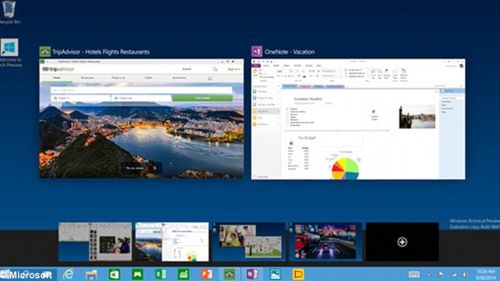 Microsoft 10 users can keep their work organised using multiple desktops. (Microsoft)