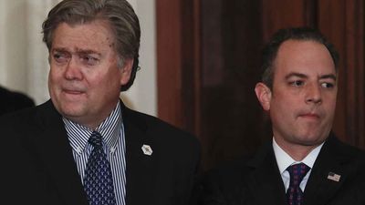 Steve Bannon and Reince Priebus. (AAP)
