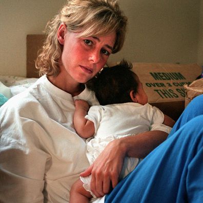 Mary Kay Letourneau with one of her daughters with former student Vili Fualaau.