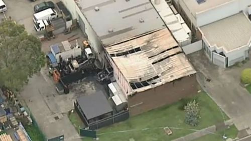 The blaze destroyed the factory. (9NEWS)